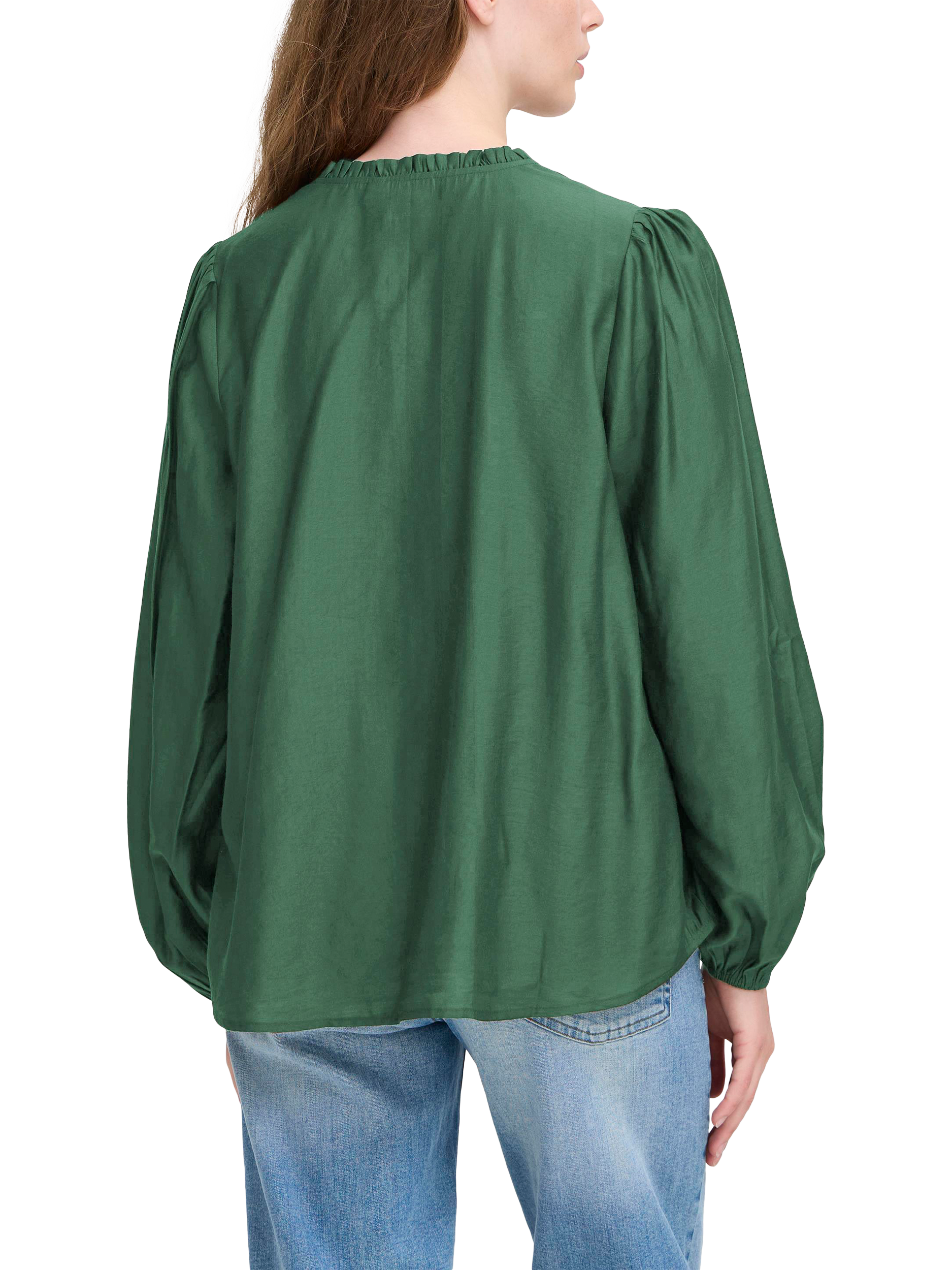 Product image 2 of 7, which shows ICHI Karlani Long Sleeve V Neck Blouse, Pineneedle, 8