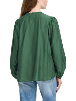 ICHI Karlani Long Sleeve V Neck Blouse - view 2, Pineneedle