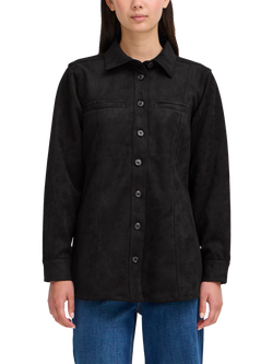 ICHI Inafo Long Sleeve Collar Blouse, Black