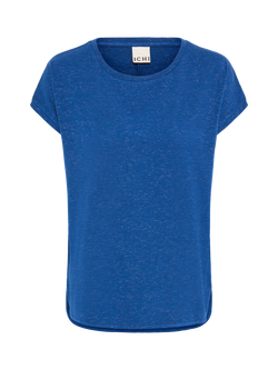 ICHI Rebel Round Neck T-Shirt, Navy Peony