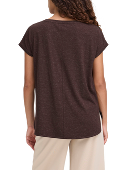 ICHI Rebel Short Sleeve Round Neck T-Shirt - view 2, Coffee Bean