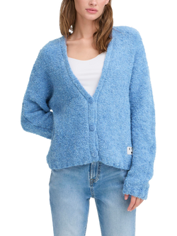 ICHI Larisa V-Neck Long Sleeve Knit Cardigan, Blue Yonder