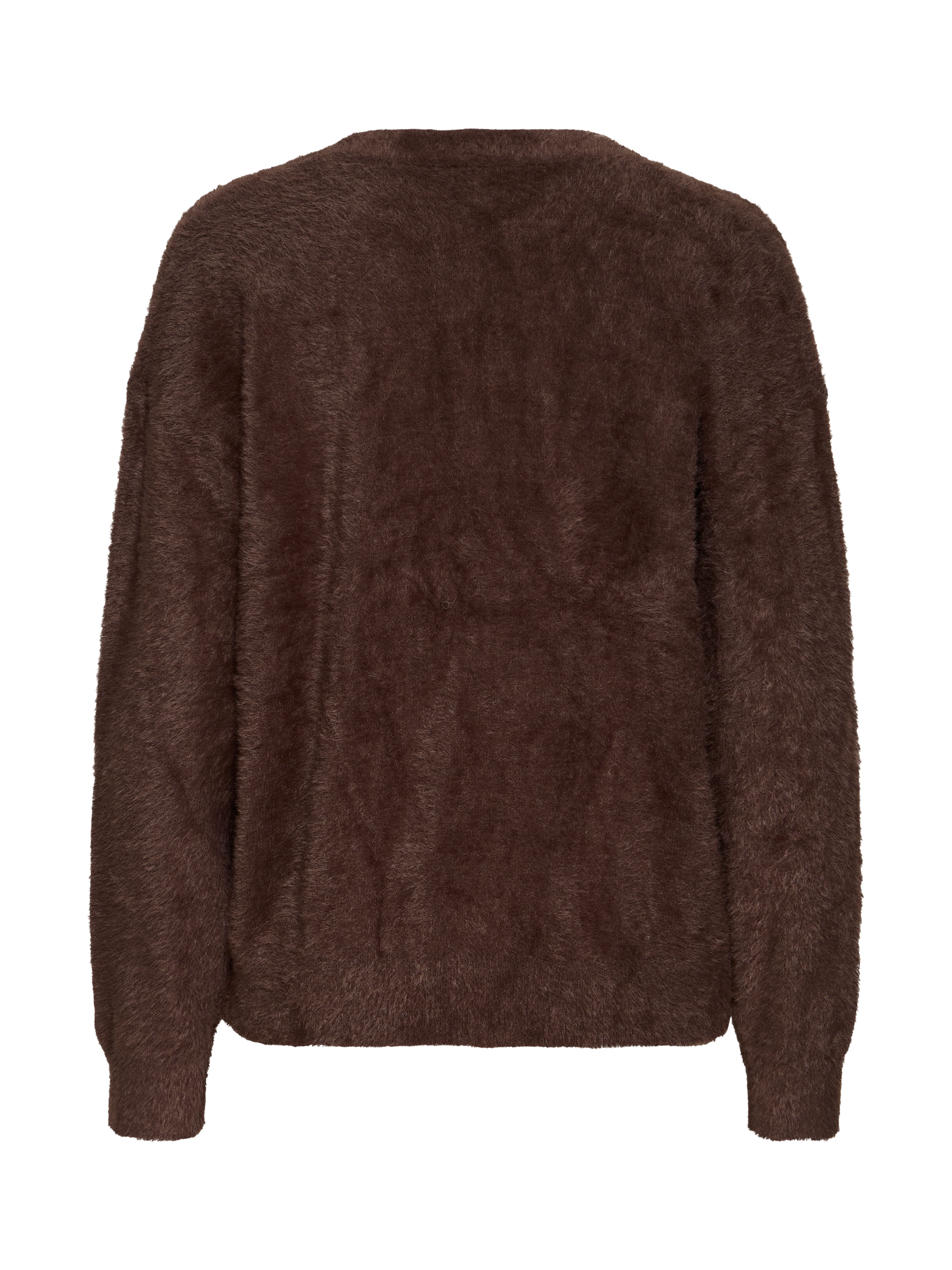 Product image 6 of 7, which shows ICHI Brula Long Sleeve V-Neck Cardigan , Coffee Bean, S