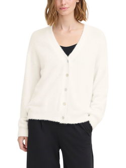 ICHI Brula Long Sleeve V-Neck Cardigan, Cloud Dancer