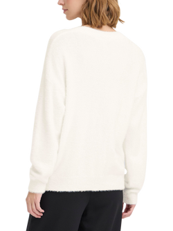 ICHI Brula Long Sleeve V-Neck Cardigan - view 2, Cloud Dancer