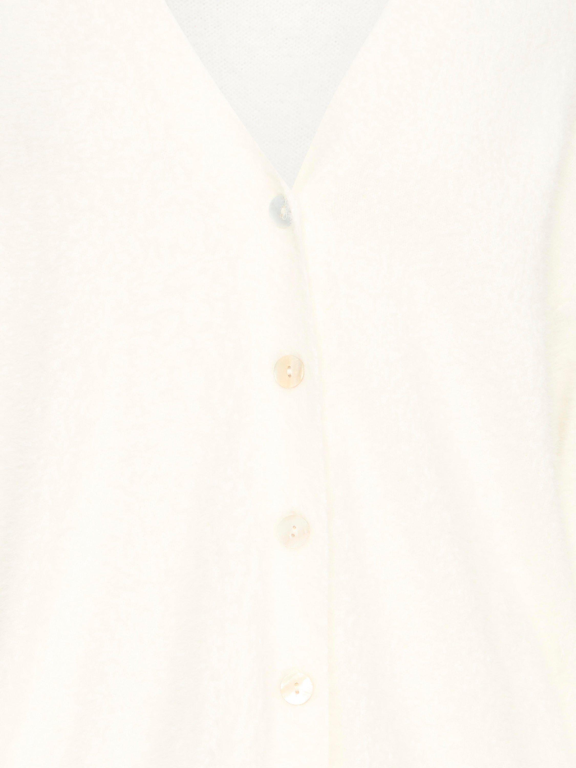 Product image 7 of 7, which shows ICHI Brula Long Sleeve V-Neck Cardigan , Cloud Dancer, XS