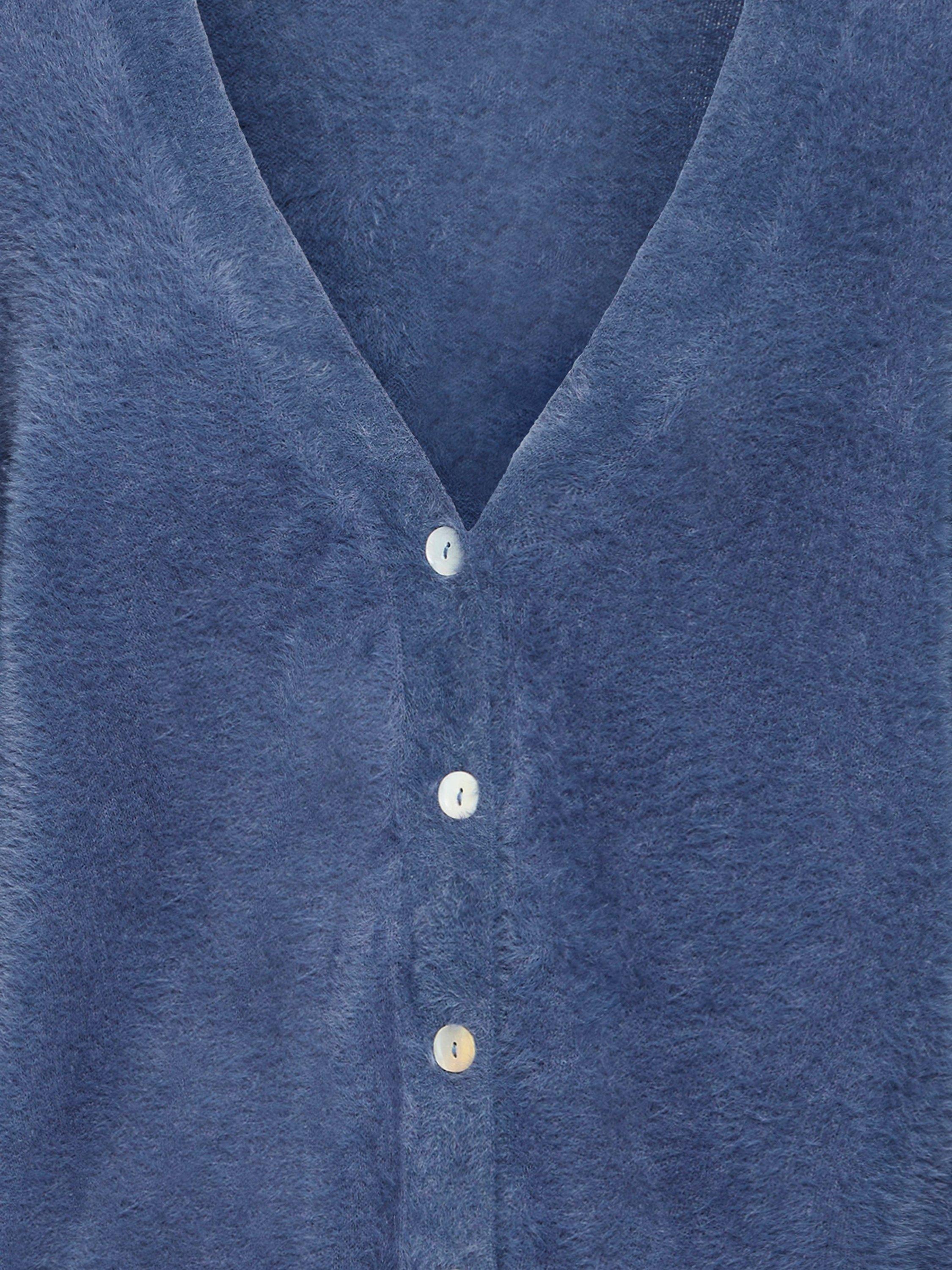 Product image 7 of 7, which shows ICHI Brula Long Sleeve V-Neck Cardigan , Navy Peony, XS