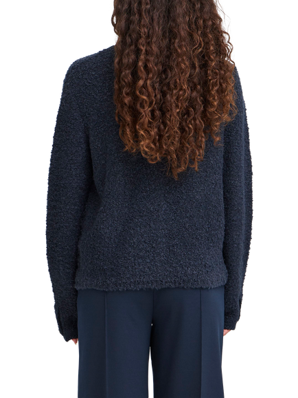 ICHI Valmai Round Neck Cardigan - view 2, Total Eclipse