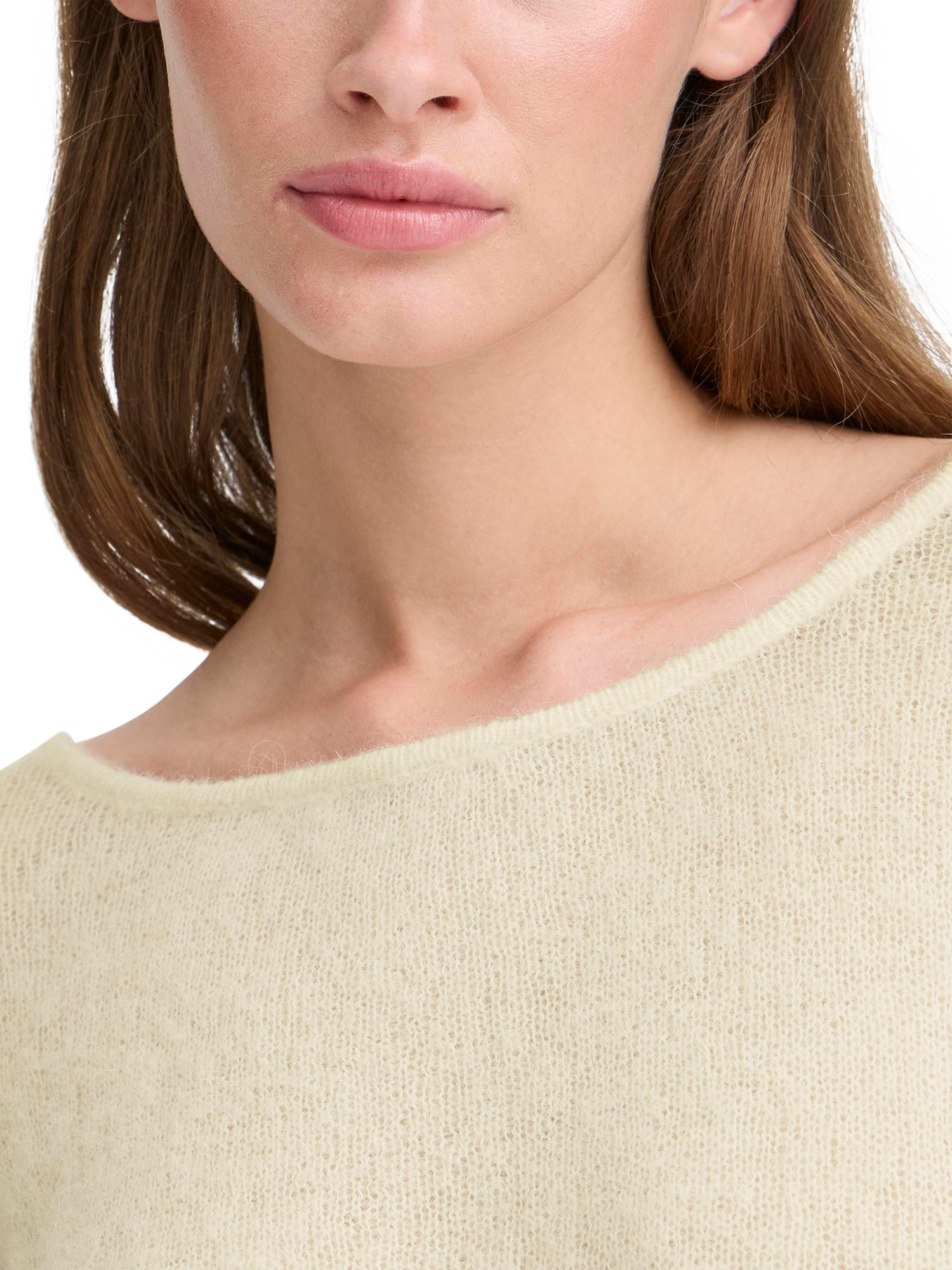 Product image 4 of 7, which shows ICHI Estelle Wool Rich Jumper, Cloud Dancer, XS