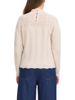 ICHI Povoke High Neck Jumper - view 2, Birch