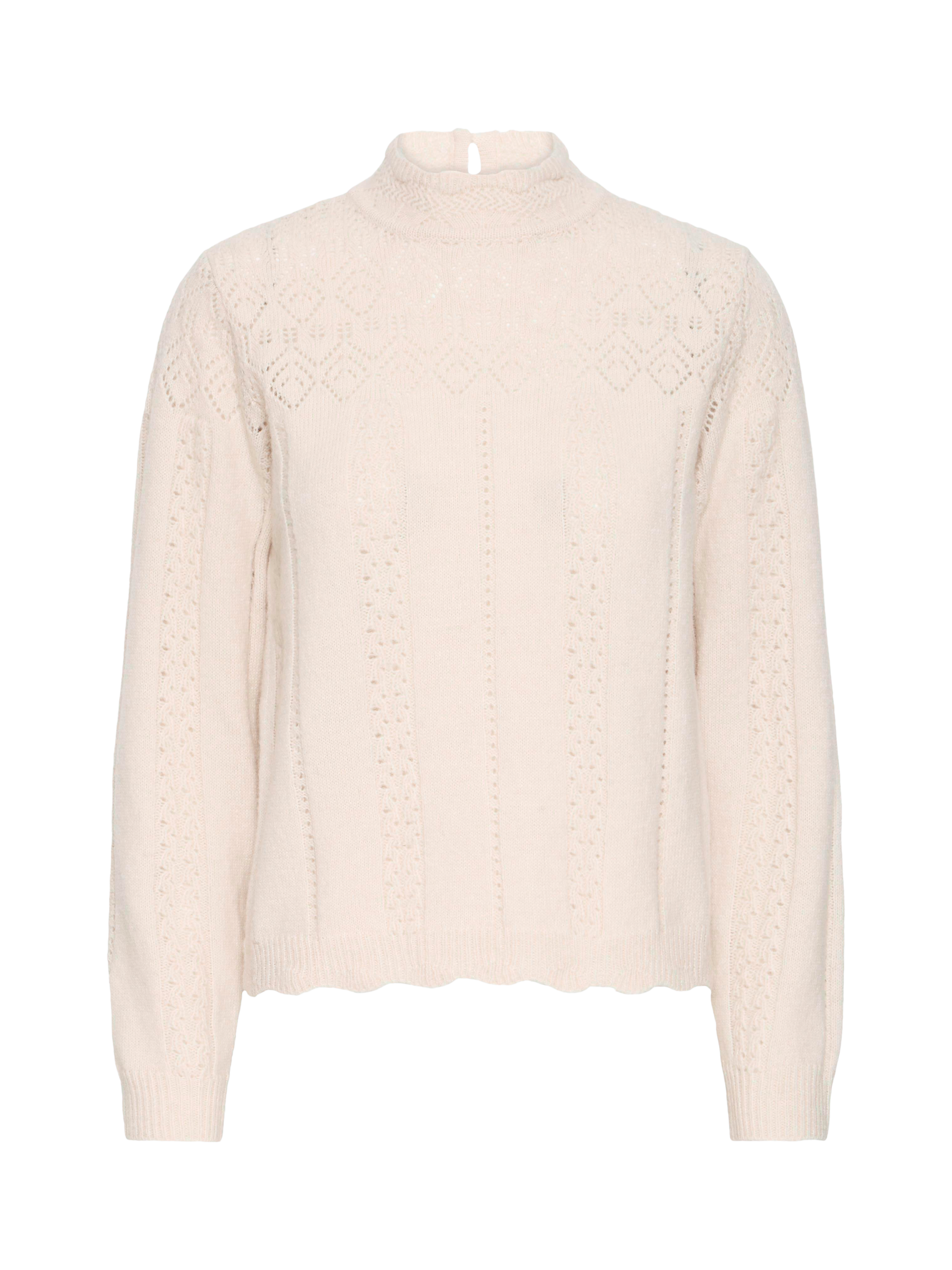 Product image 5 of 7, which shows ICHI Povoke High Neck Jumper, Birch, S