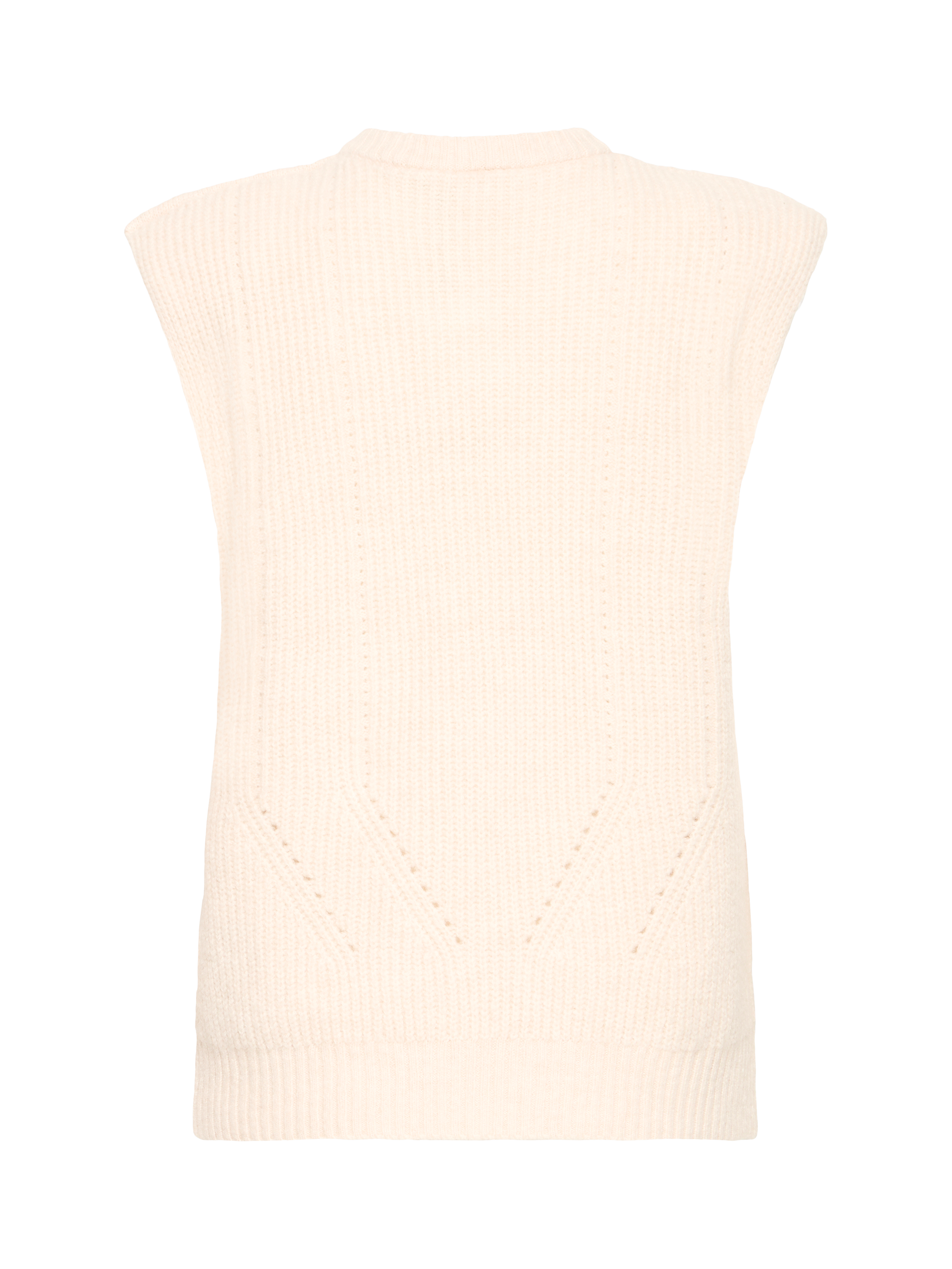 Product image 6 of 7, which shows ICHI Povoke Sleeveless Crew Neck Jumper, Birch, XS