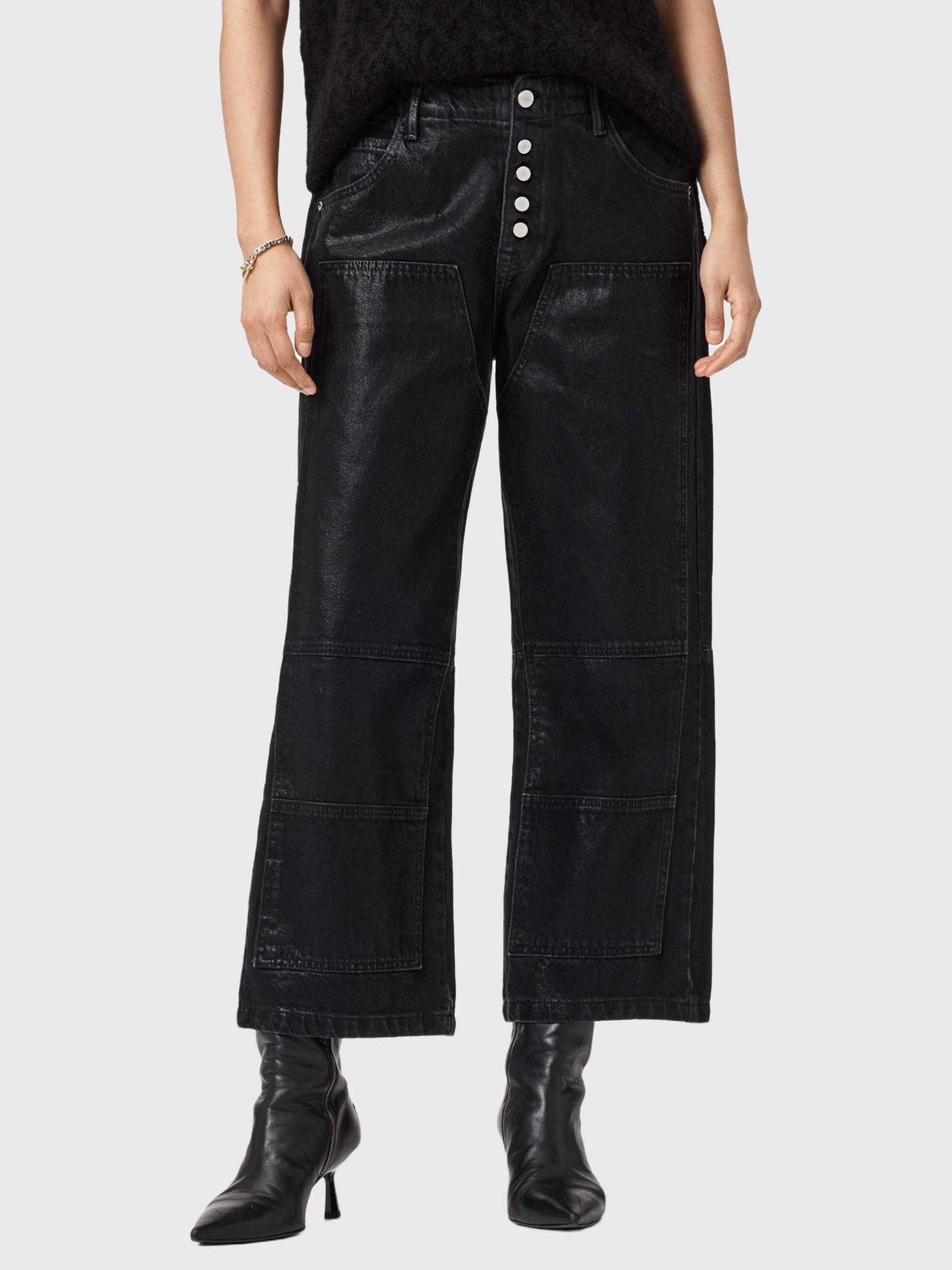 Product image 1 of 9, which shows AllSaints Tay Carpenter Jeans, Black, 24