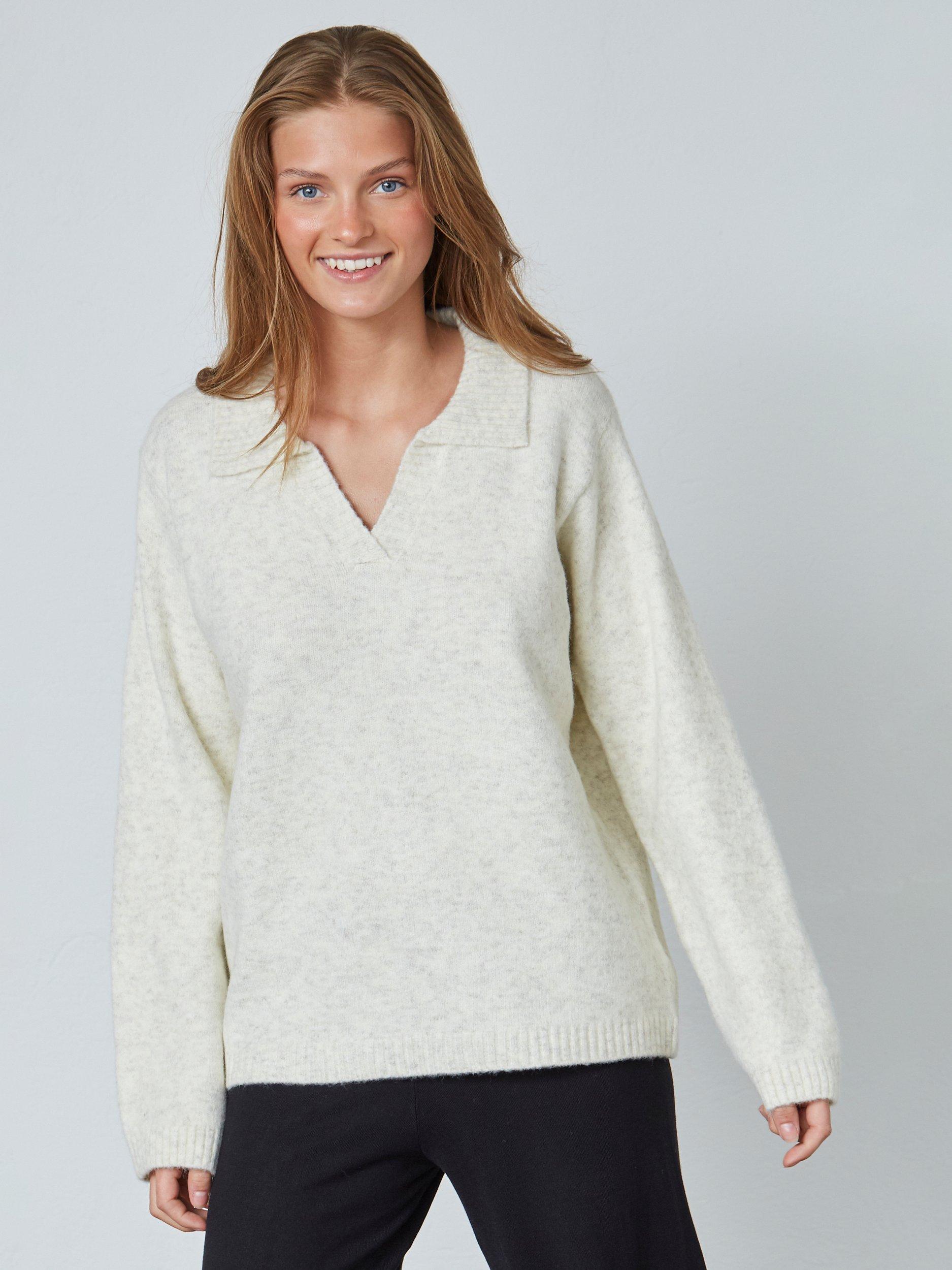 Product image 1 of 4, which shows Sisters Point Lisea Jumper, Cream Melange, L