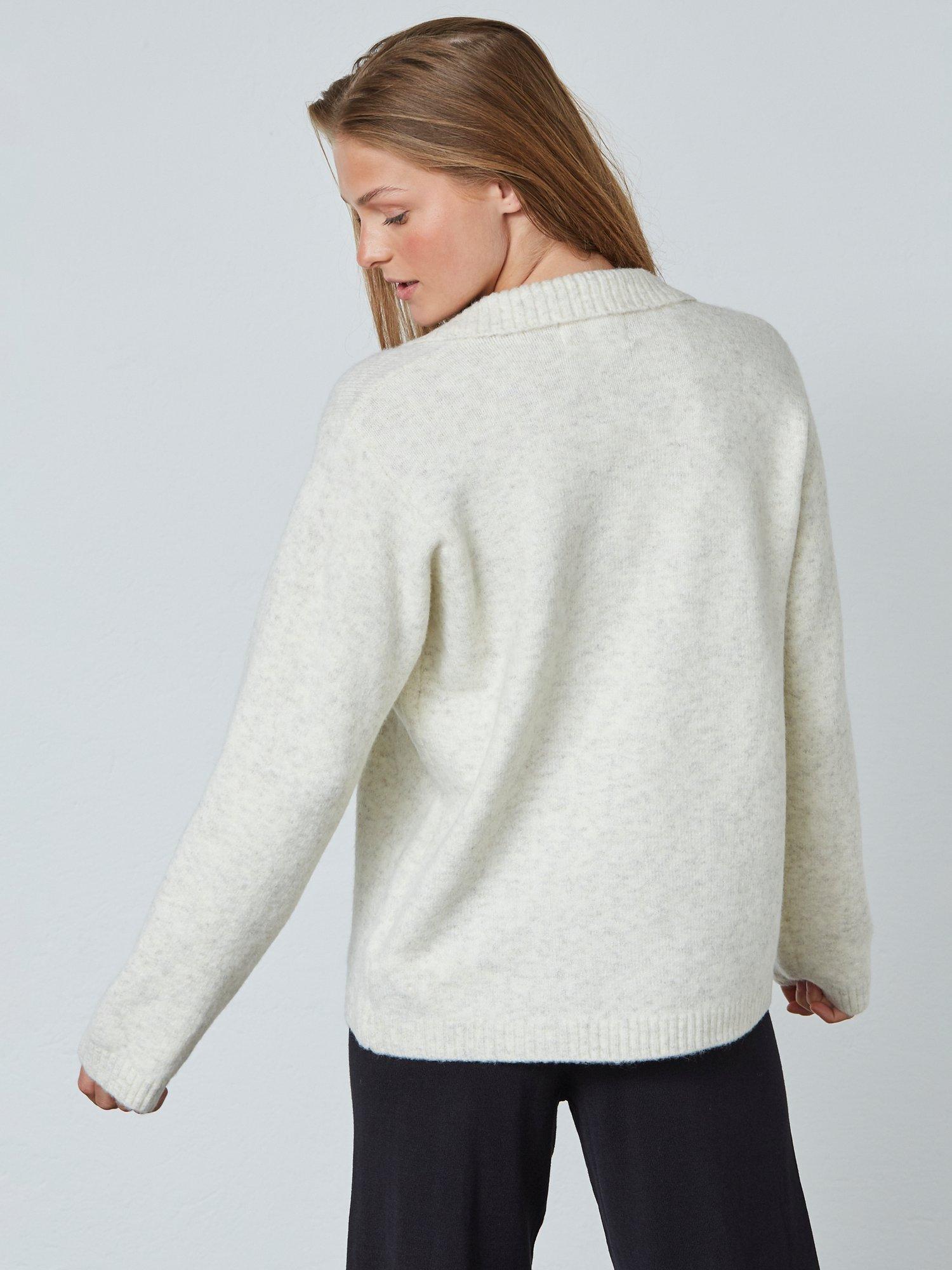 Product image 2 of 4, which shows Sisters Point Lisea Jumper, Cream Melange, L