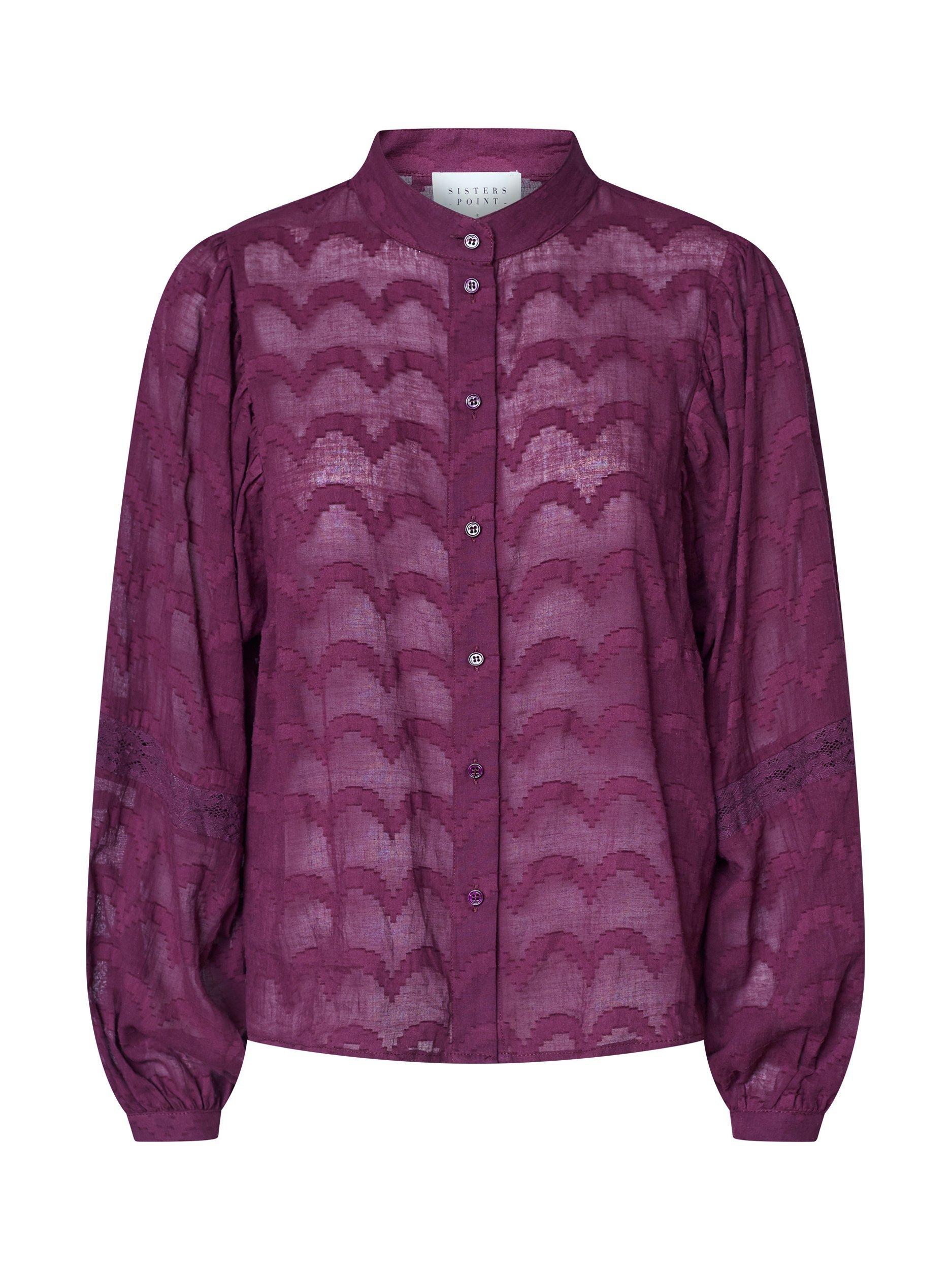 Product image 3 of 4, which shows Sisters Point Etsa Shirt, Dark Bordeaux, XS