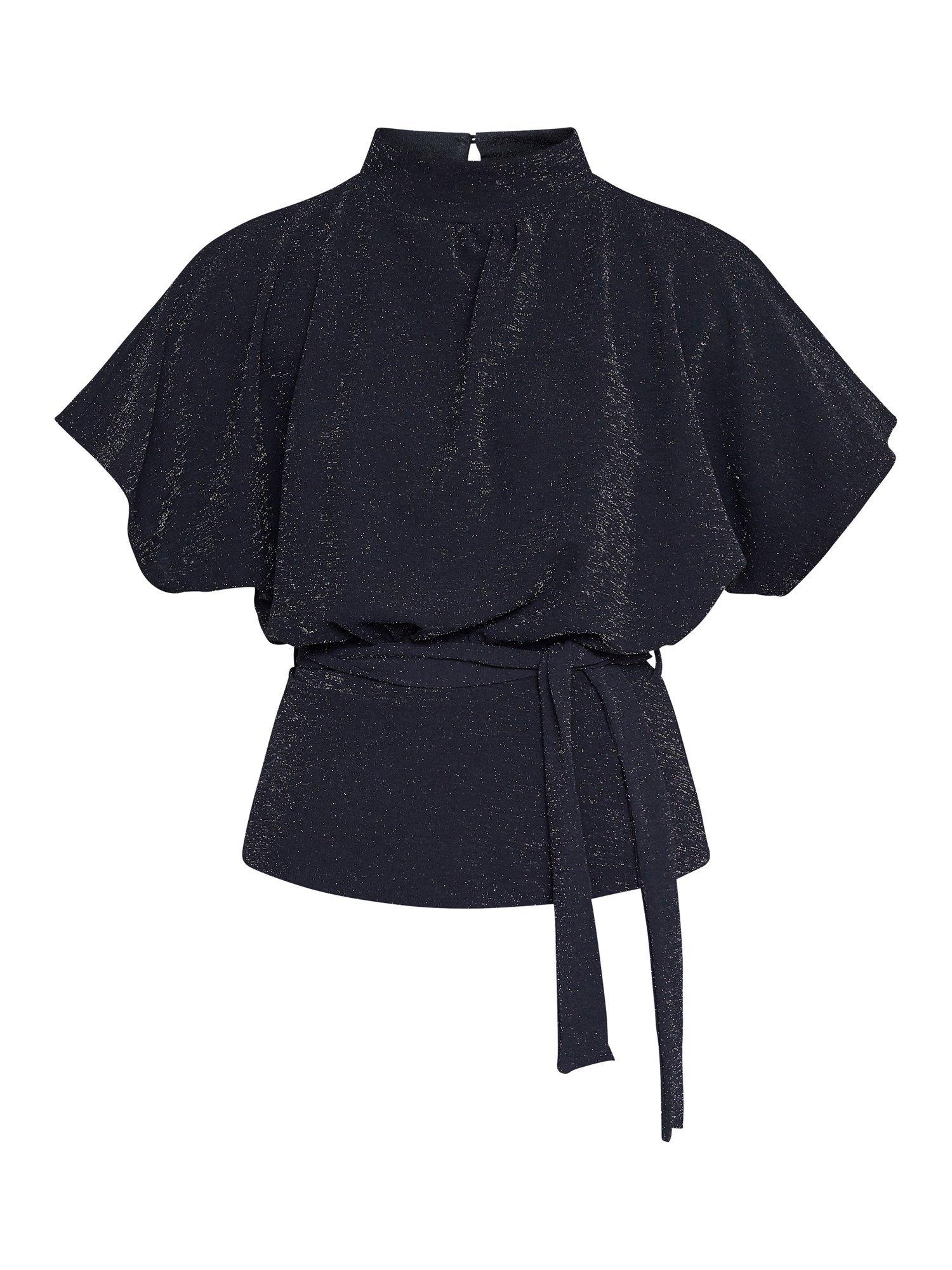 Product image 3 of 5, which shows Sisters Point Girl Blouse, Black/Silver, XS
