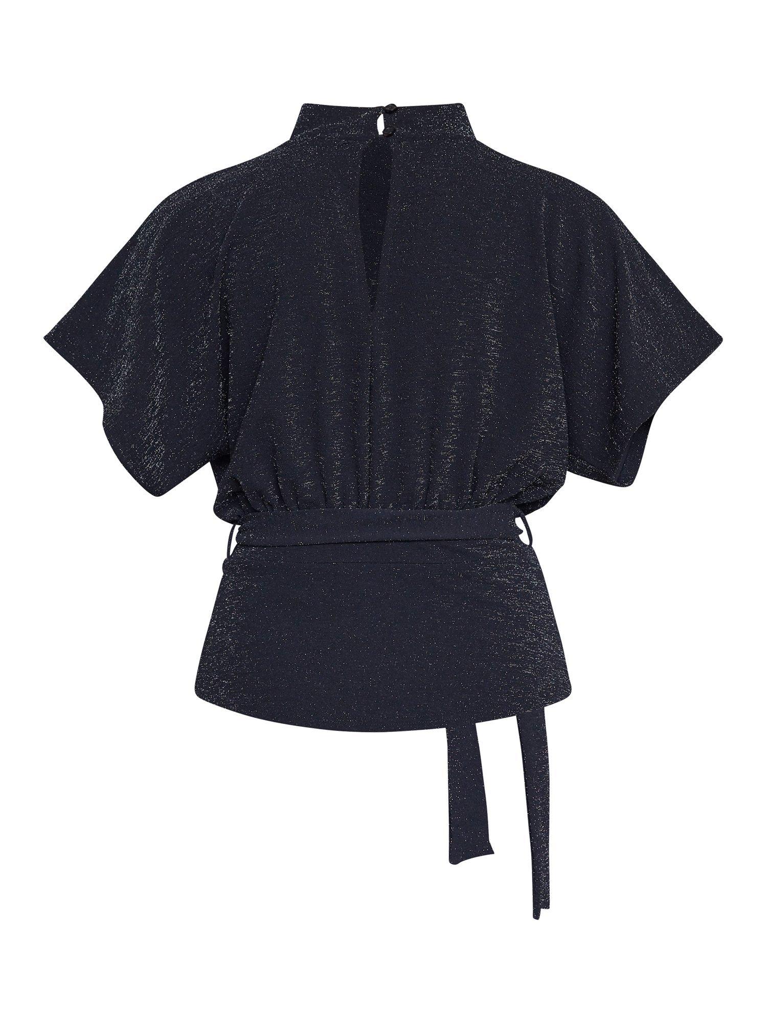 Product image 4 of 5, which shows Sisters Point Girl Blouse, Black/Silver, XS