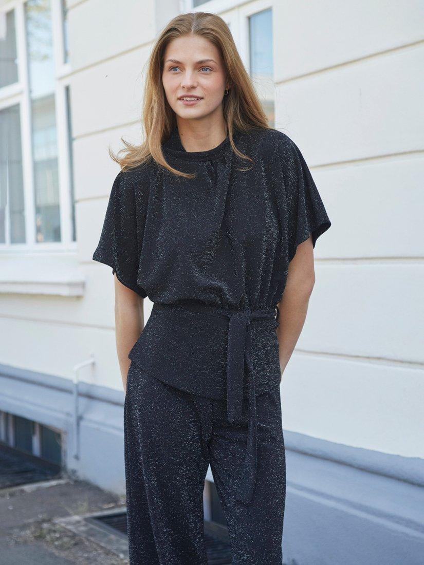 Product image 5 of 5, which shows Sisters Point Girl Blouse, Black/Silver, XS