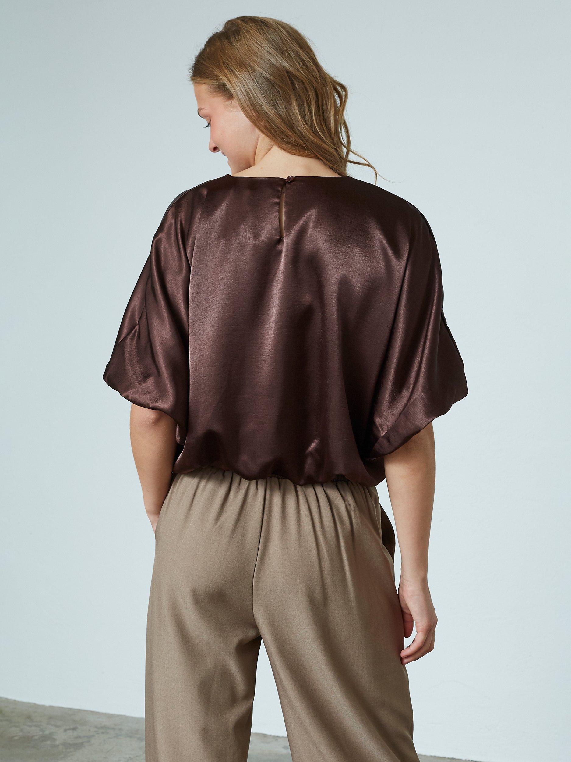 Product image 2 of 4, which shows Sisters Point Gufo Blouse, Brown, XS
