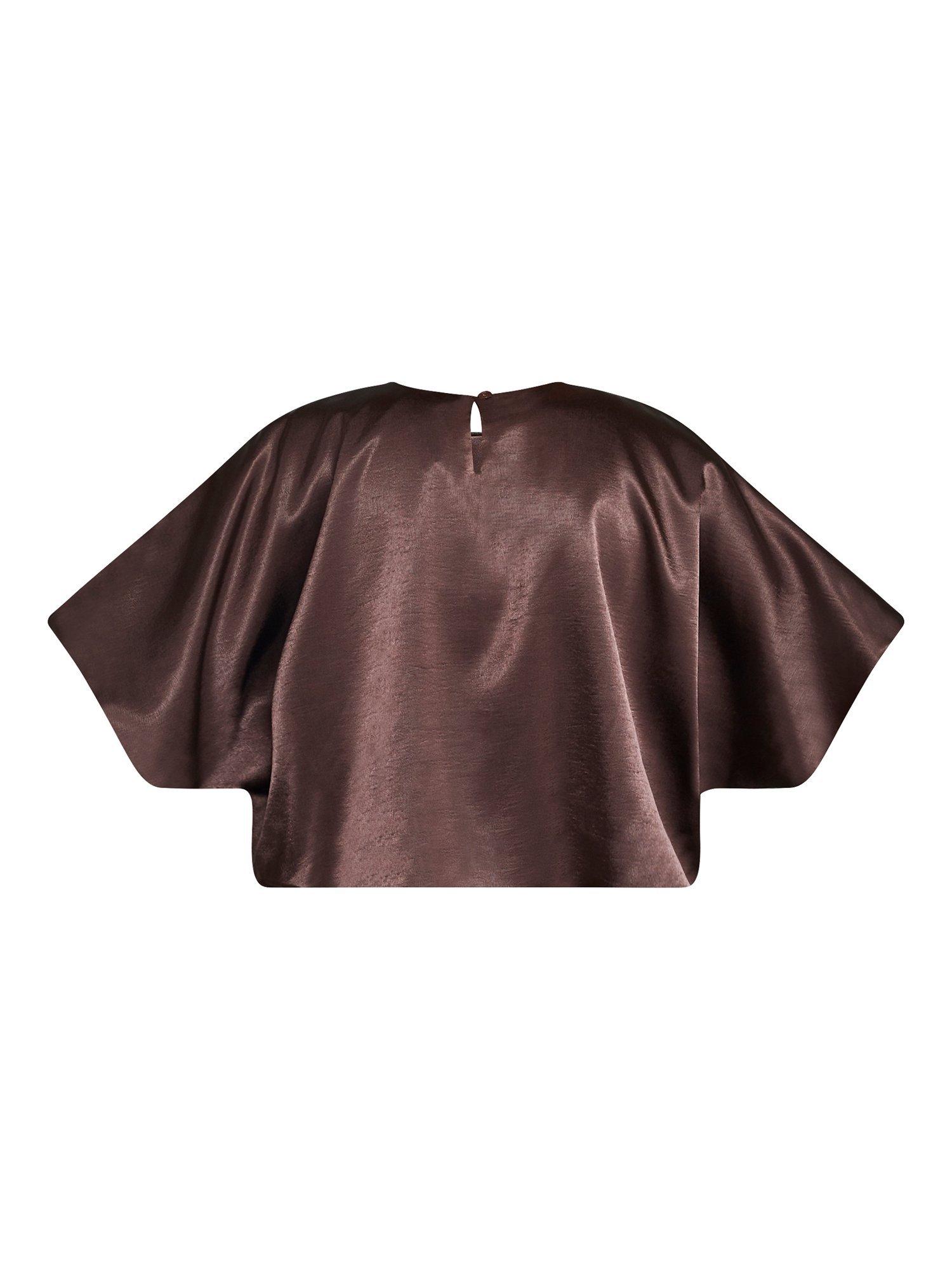 Product image 4 of 4, which shows Sisters Point Gufo Blouse, Brown, XS