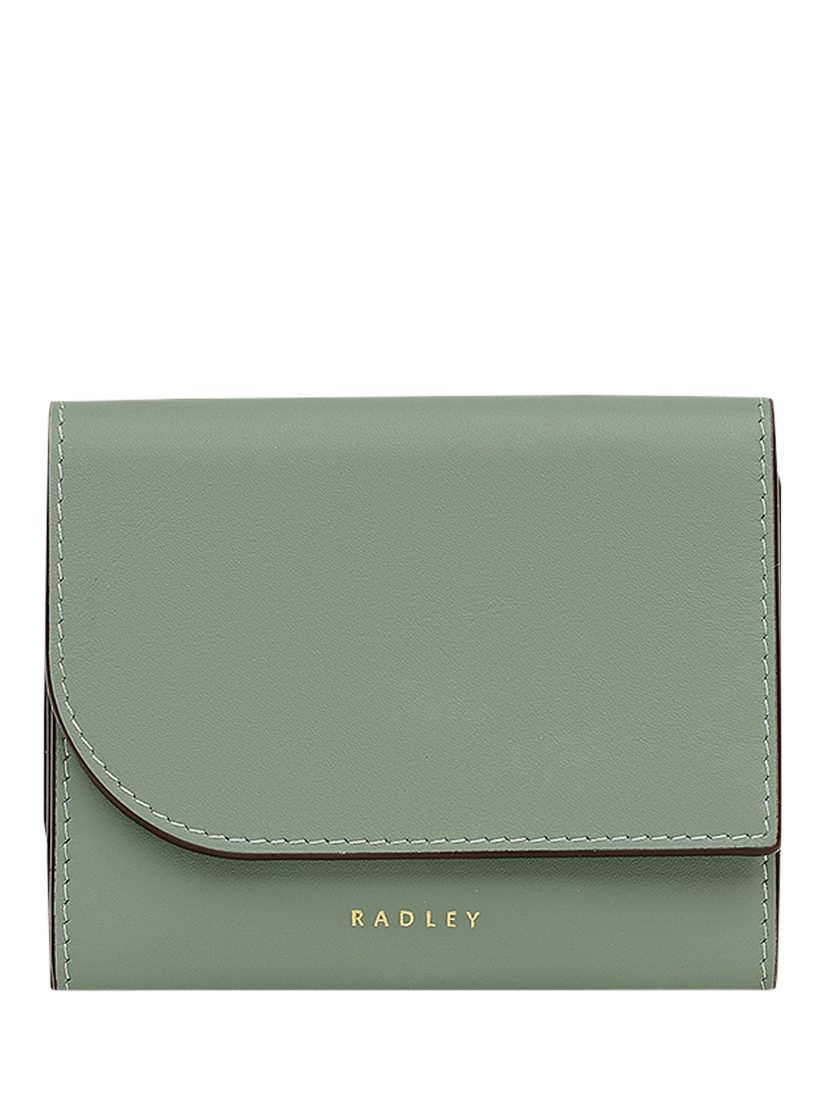 Product image 1 of 4, which shows Radley Pockets Tri Fold Leather Purse, Pistachio