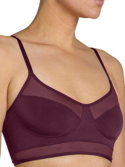 Heist The Sheer Bralette, Black - view 2, Burgundy