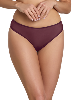 Heist The Sheer Brief, Black, Burgundy