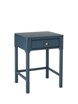 John Lewis Pillar 1 Drawer Bedside Table, Blue