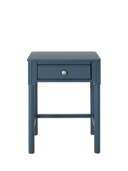 John Lewis Pillar 1 Drawer Bedside Table - view 2, Blue