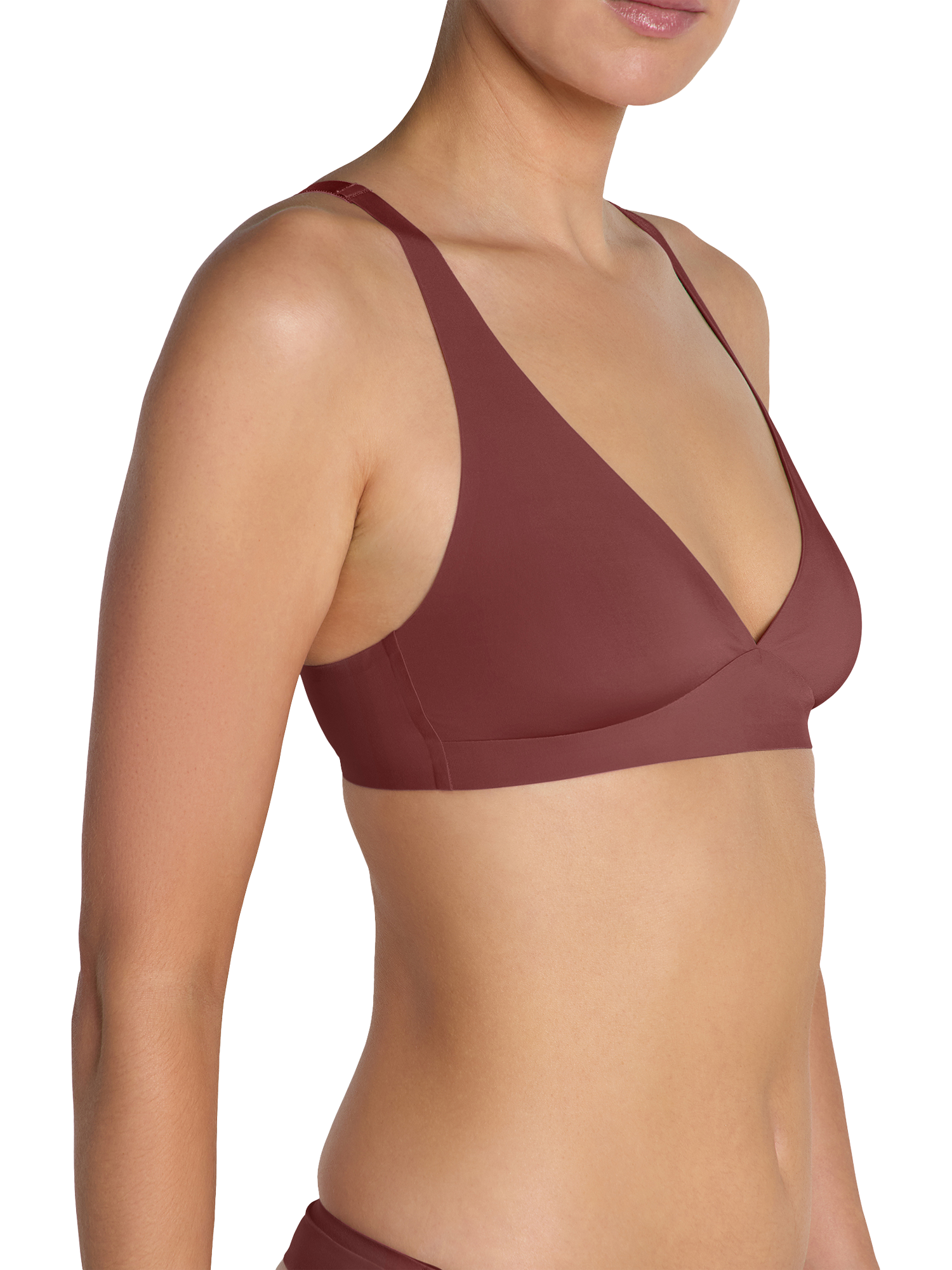 Product image 2 of 4, which shows Heist The Smooth High Apex Bralette, Hot Chocolate, XS