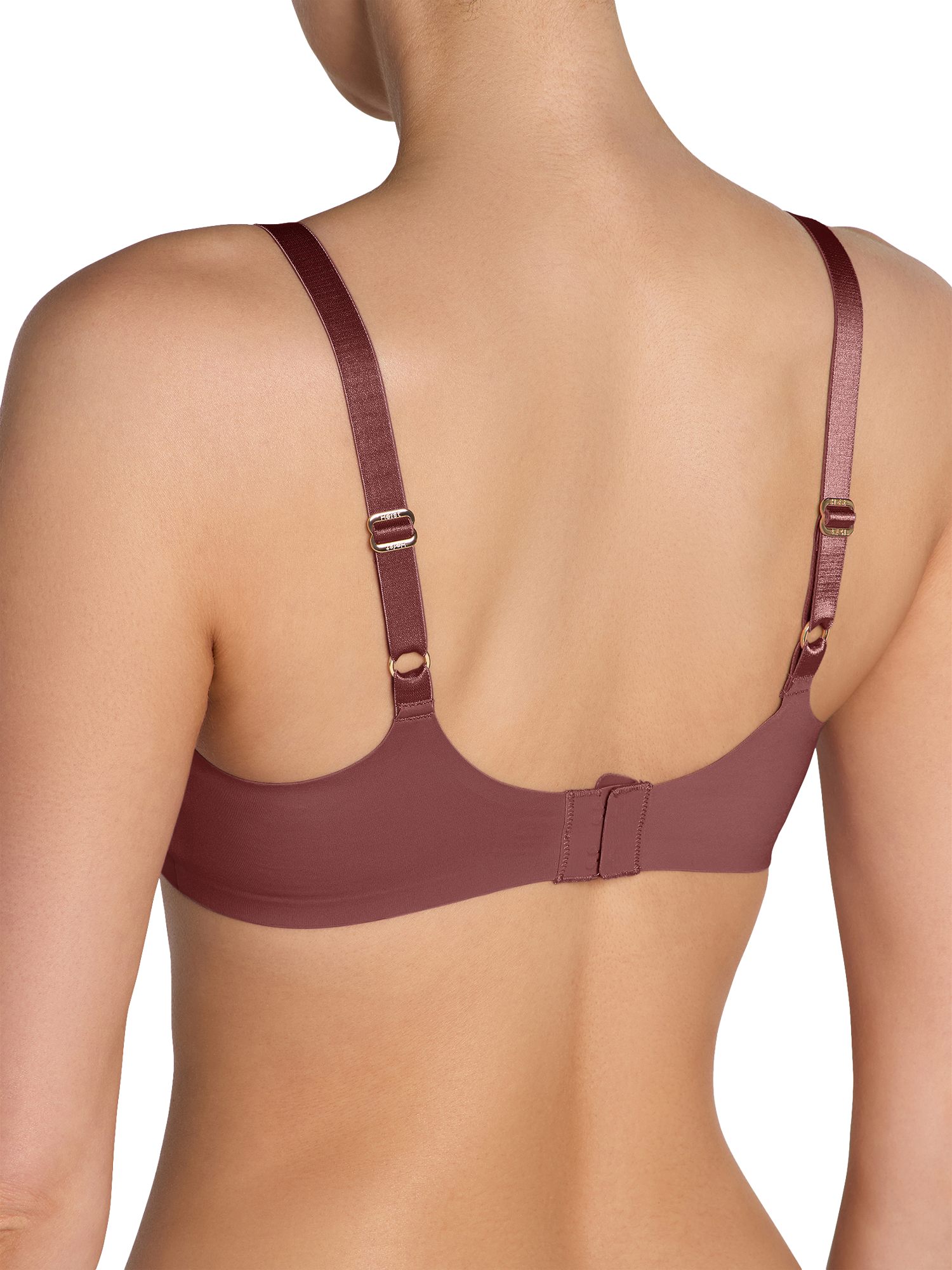 Product image 3 of 5, which shows Heist The Smooth Scoop Neck Bralette, Hot Chocolate, XS
