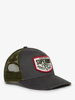 Superdry Trucker Cap, Blue/Grey, Blue Grey