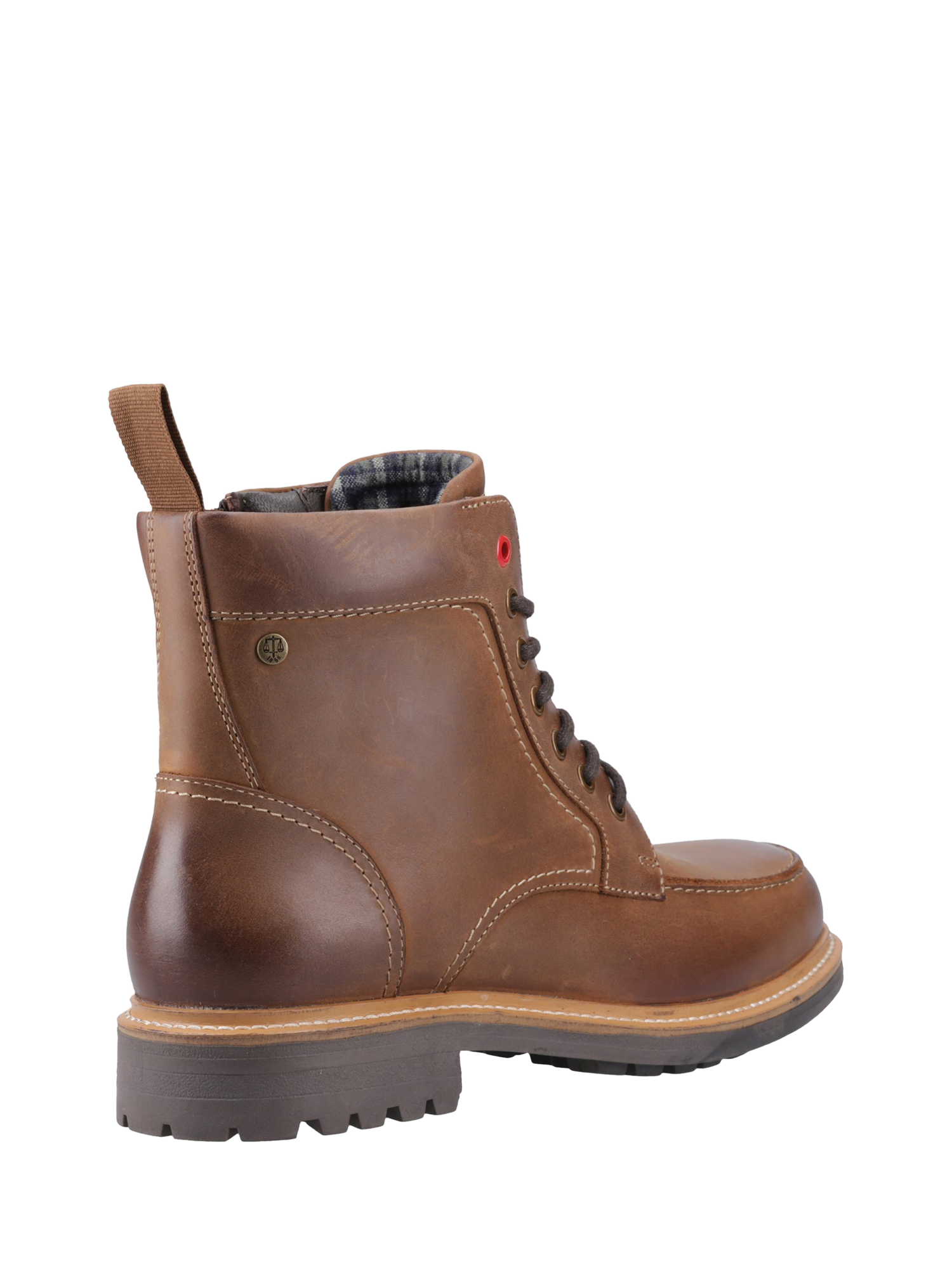Product image 3 of 4, which shows Hunter Shaws Leather Waterproof Ankle Boots, Dark Tan, 7