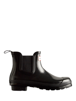 Hunter Original Chelsea Gloss Boots, Black, Black