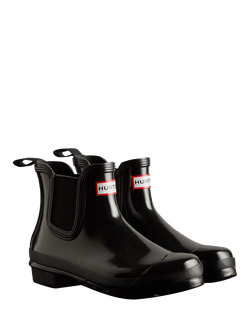Hunter Original Chelsea Gloss Boots, Black - view 2, Black