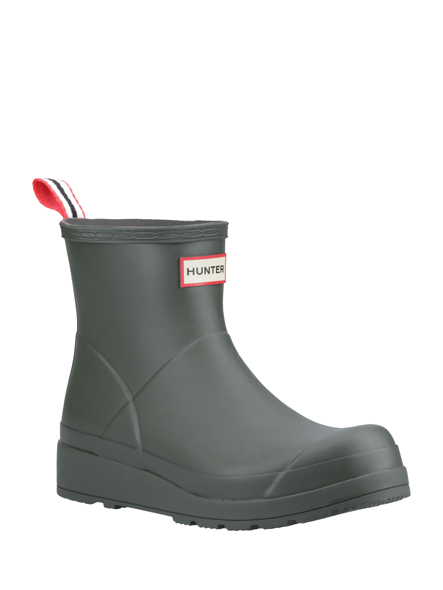Product image 2 of 4, which shows Hunter Original Play Short Wellington Boots, Dark Olive, 4