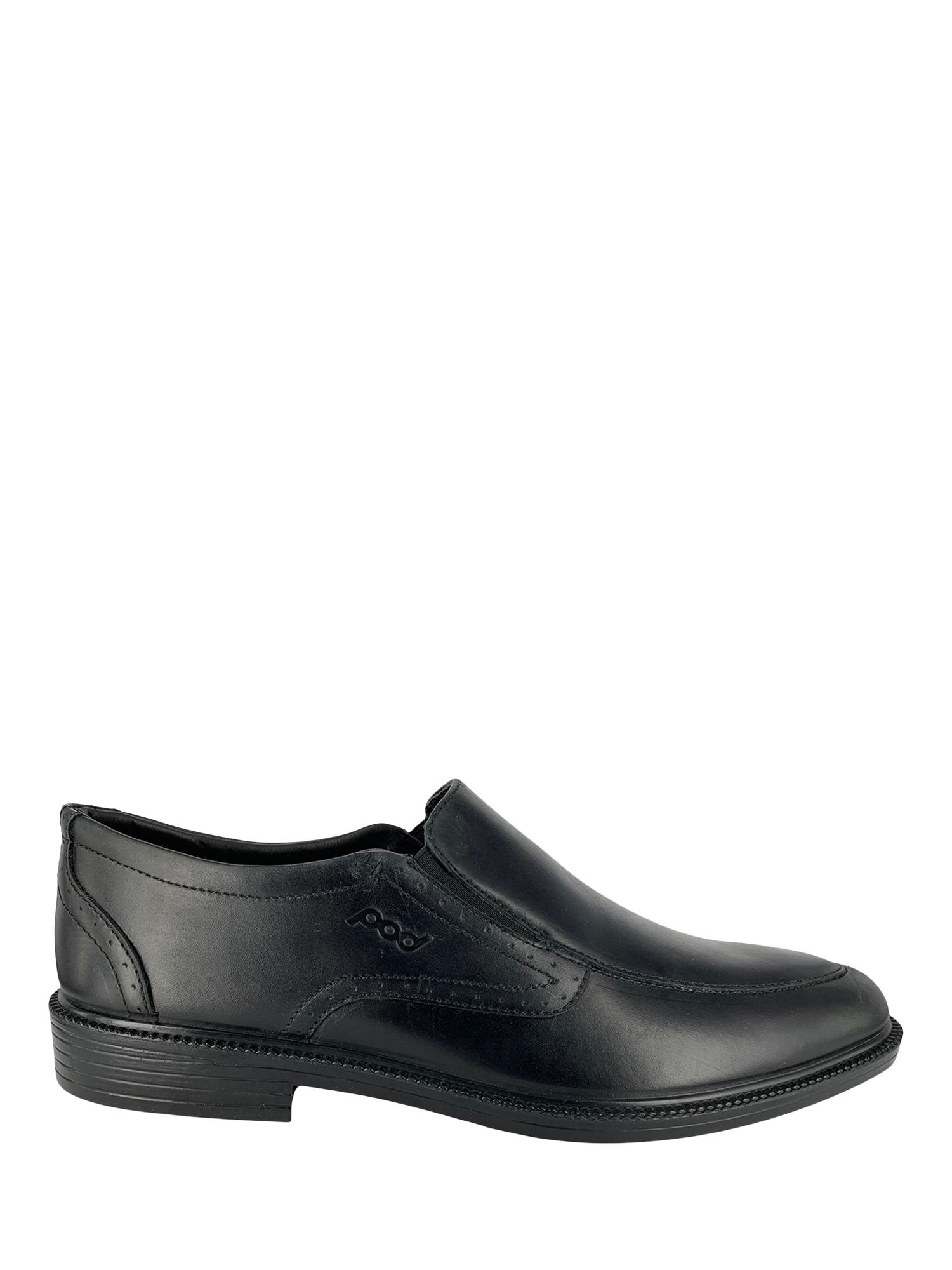 Product image 1 of 4, which shows Pod Mendes Leather Slip-On Shoes, Black, 6