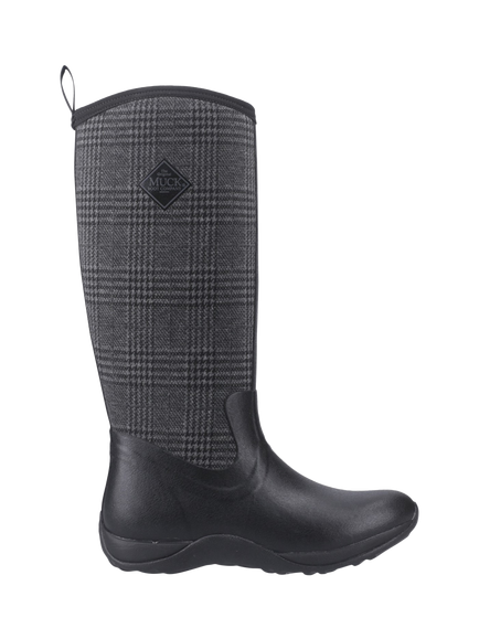 Muck Arctic Adventure Wellington Boots, Black/Plaid