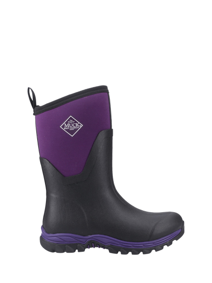Muck Arctic Sport II Mid Wellington Boots, Olive/Herringbone, Black/Acai