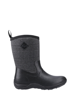 Muck Arctic Weekend Mid Wellington Boots, Black/Plaid, Black/Plaid