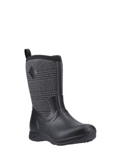 Muck Arctic Weekend Mid Wellington Boots, Black/Plaid - view 2, Black/Plaid