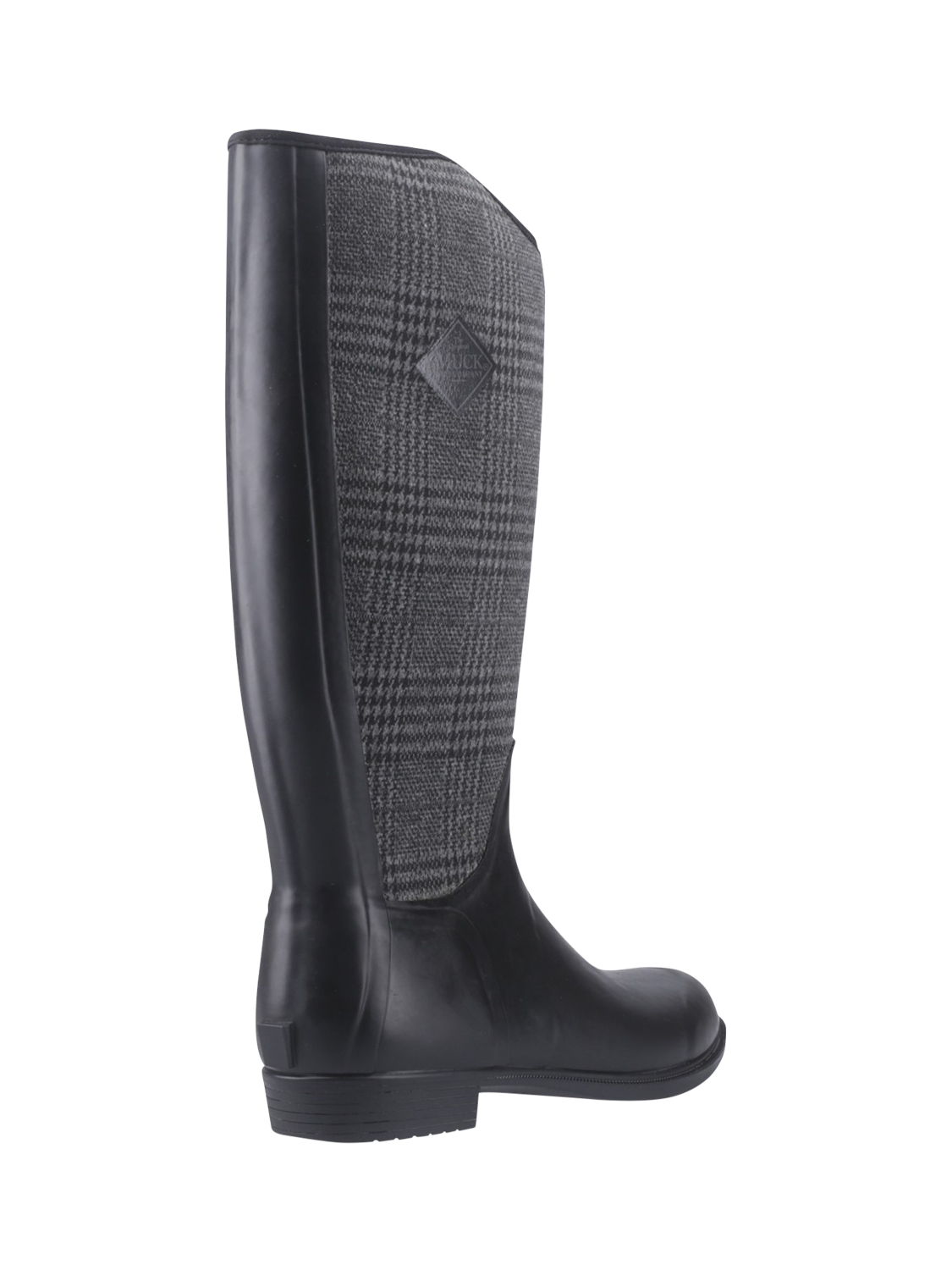 Product image 3 of 4, which shows Muck Derby Tall Wellington Boots, Black/Plaid, 3