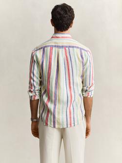 GANT Linen Stripe Shirt, Multi - view 2, Multi