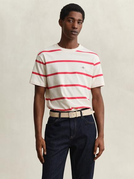 GANT Striped T-Shirt, Creamed White, Creamed White