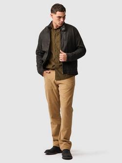 Rodd & Gunn Pure Cotton Long Sleeve Harrington Shirt, Moss - view 2, Moss