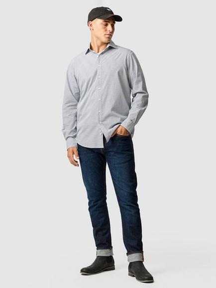 Rodd & Gunn Wiltshire Pure Cotton Long Sleeve Shirt, Porcelain - view 2, Porcelain
