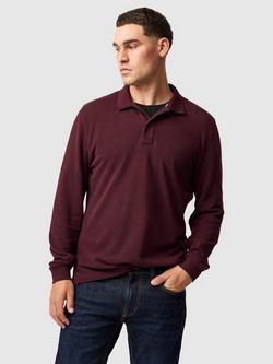 Rodd & Gunn Gunn Cotton Slim Fit Long Sleeve Polo Shirt, Black Fig