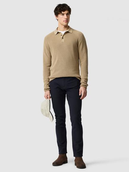Rodd & Gunn Eastern Bush Knitted Cotton Polo Neck Jumper - view 2, Camel