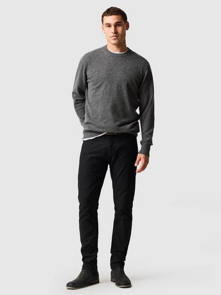 Rodd & Gunn Stewart Island Australian Wool Blend Crew Neck Jumper - view 2, Asphalt